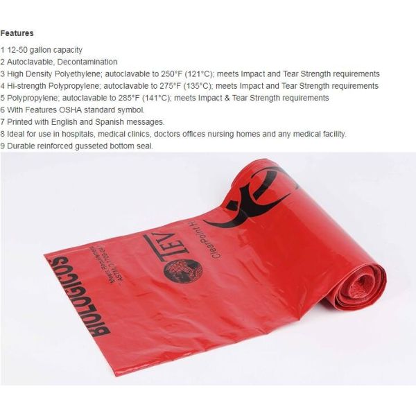 PE asbestos waste bags, Disposal Plastic Bag for Construction Waste, rubbish bag for asbestos fibers, bagplastics, bagea