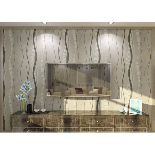 Линия обои кривого конструкции серые самомоднейшие съемные на предпосылка 0.53*10M TV