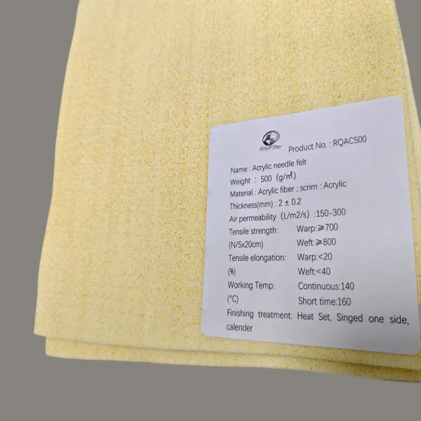 Acrylic Needle Punched Filter Cloth Bag for Industry Dust Collector