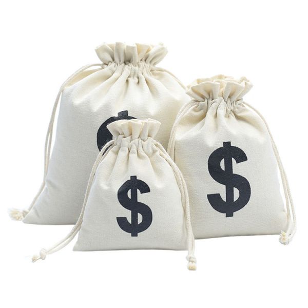 SGS Christmas Fabric Drawstring Gift Bags Portable 25x30cm