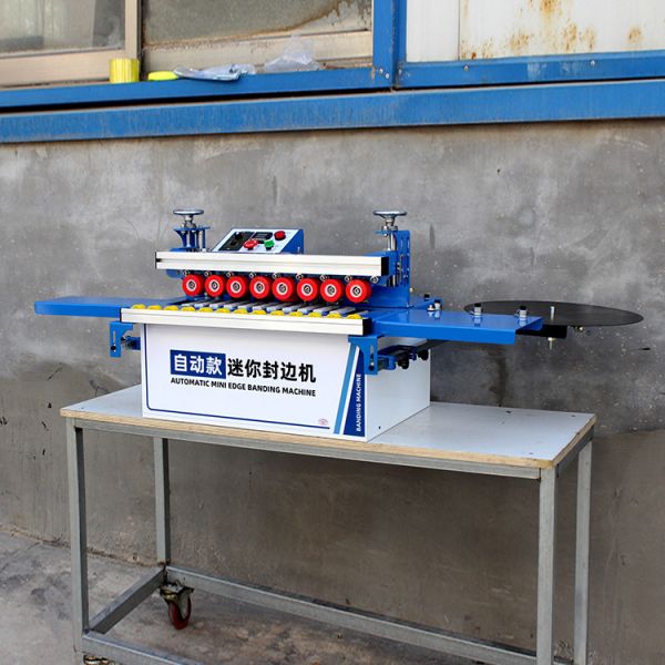 Small Woodworking MDF Polish Edgebander Semi Automatic PVC Curved Edge Banding Machine