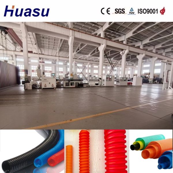 32mm-1600mm Cable Protection Corrugated Pipe Extrusion Line With PLC Control Touch Screen Interface And High Automation