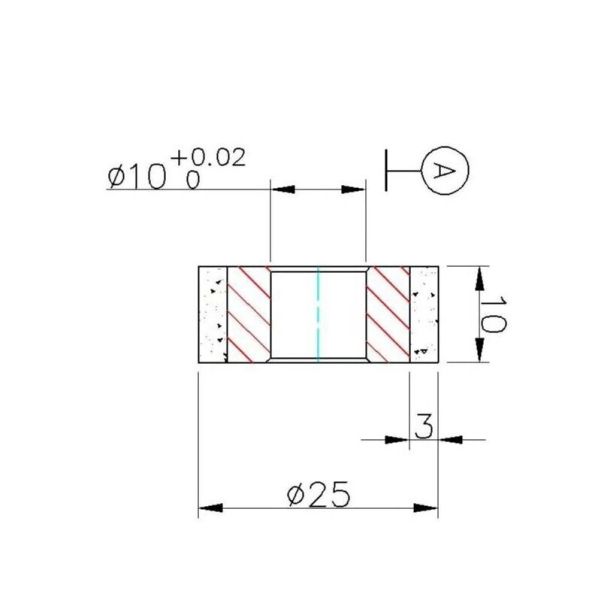 Ruedas de molienda de fijación de metal de diamantes cilíndricos internos de 25 mm para vidrio