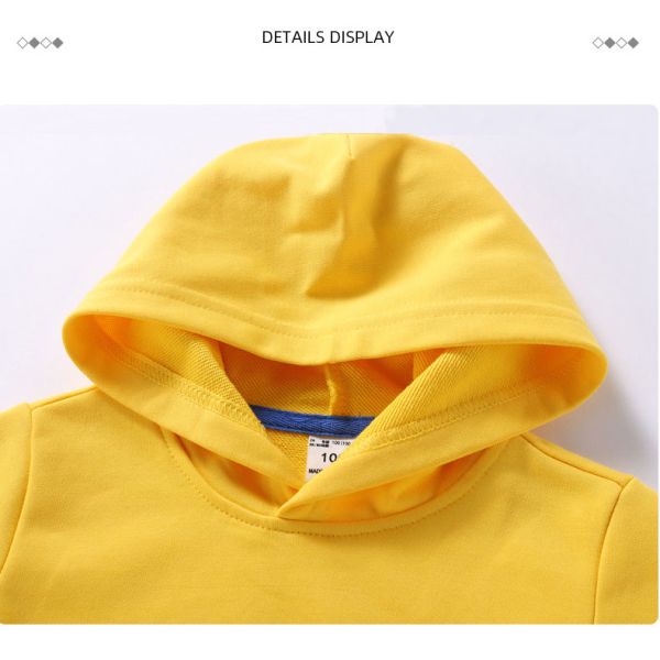 7Y-8Y Spring Children's Clothing Solid Color Boys Hoodies & Sweatshirt