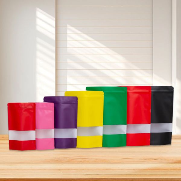 Customizable Stand up Pouch With Window  Food Packaging Bag Ziplock Bag