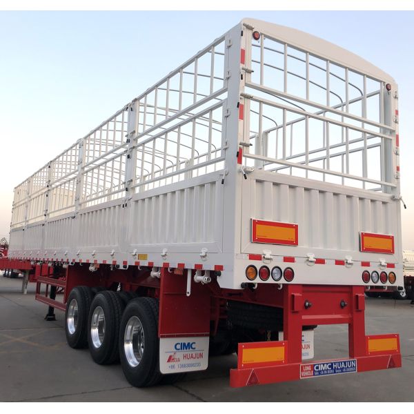 CIMC HUAJUN 60 Ton High Side Board Fence Semi Transport Trailer with CE Certification