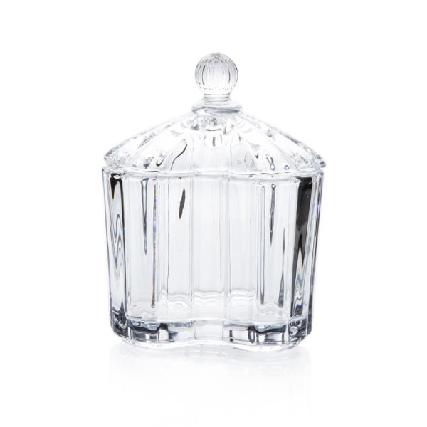 Heart crystal glass jewelry case box