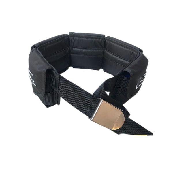 Anti Slip Polyester Fiber Pouch Weight Belt , Black Scuba Weight Belt With Pockets