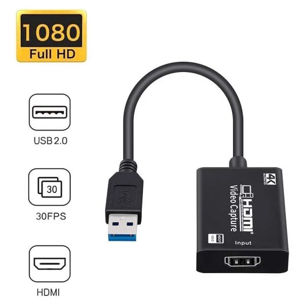 3840x2160 HDMI To Usb 3.0 Video Capture Device Grabber 1080P HDMI USB Capture Card