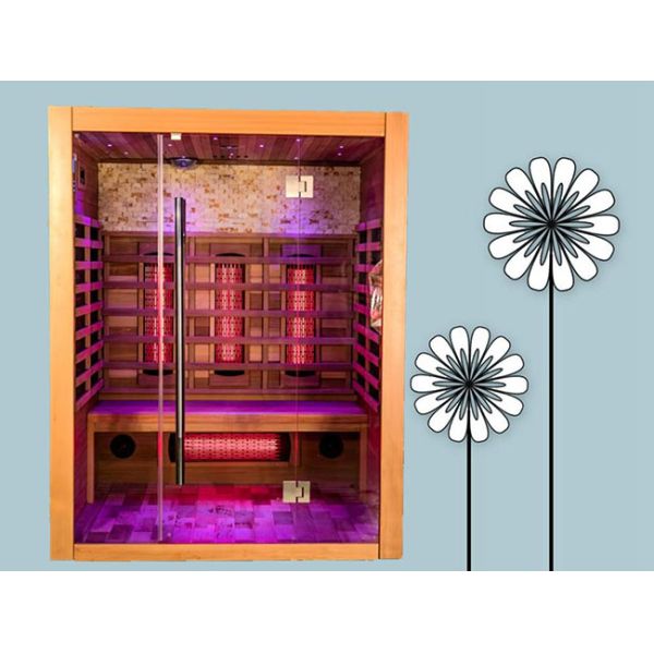 Solid Wood Family Smartmak Infrared Steam Sauna Room Indoor For Home 6KW