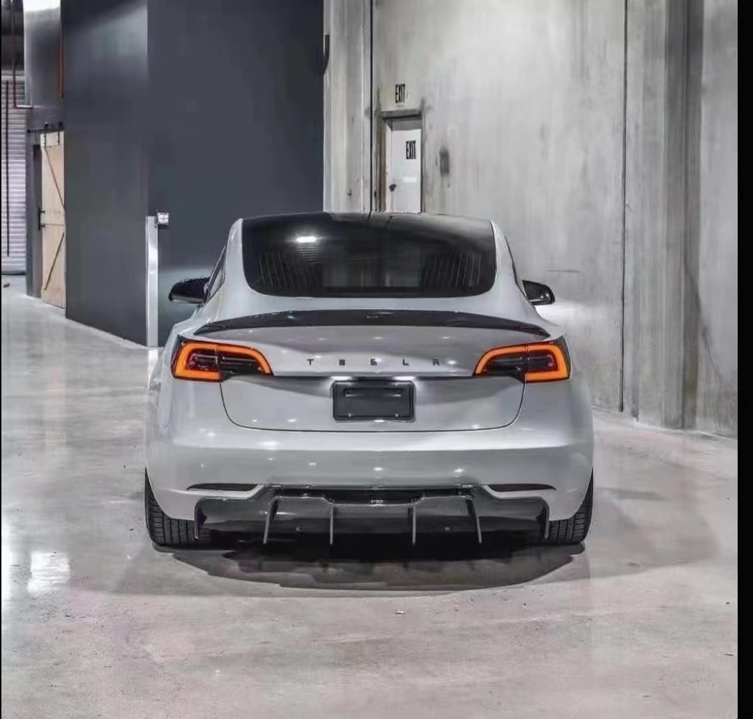 Tesla Model3 Carbon Fiber Front and Rear Lip Side Skirt Body Kit for Superior Fitment