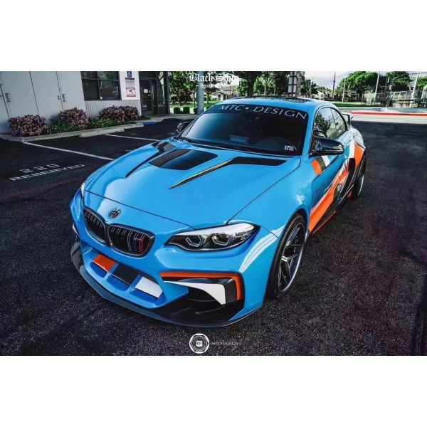 Para el BMW F22 F87 Serie 2 M2 Kit de carrocería M2 M235 Modernización IMP Estilo delantero y trasero Bumper Spoiler Wide Bodyki