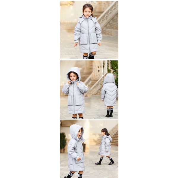New Fashion Design High Quality Warm Clothing White Duck Down Kids Girls Winter Down Jackets