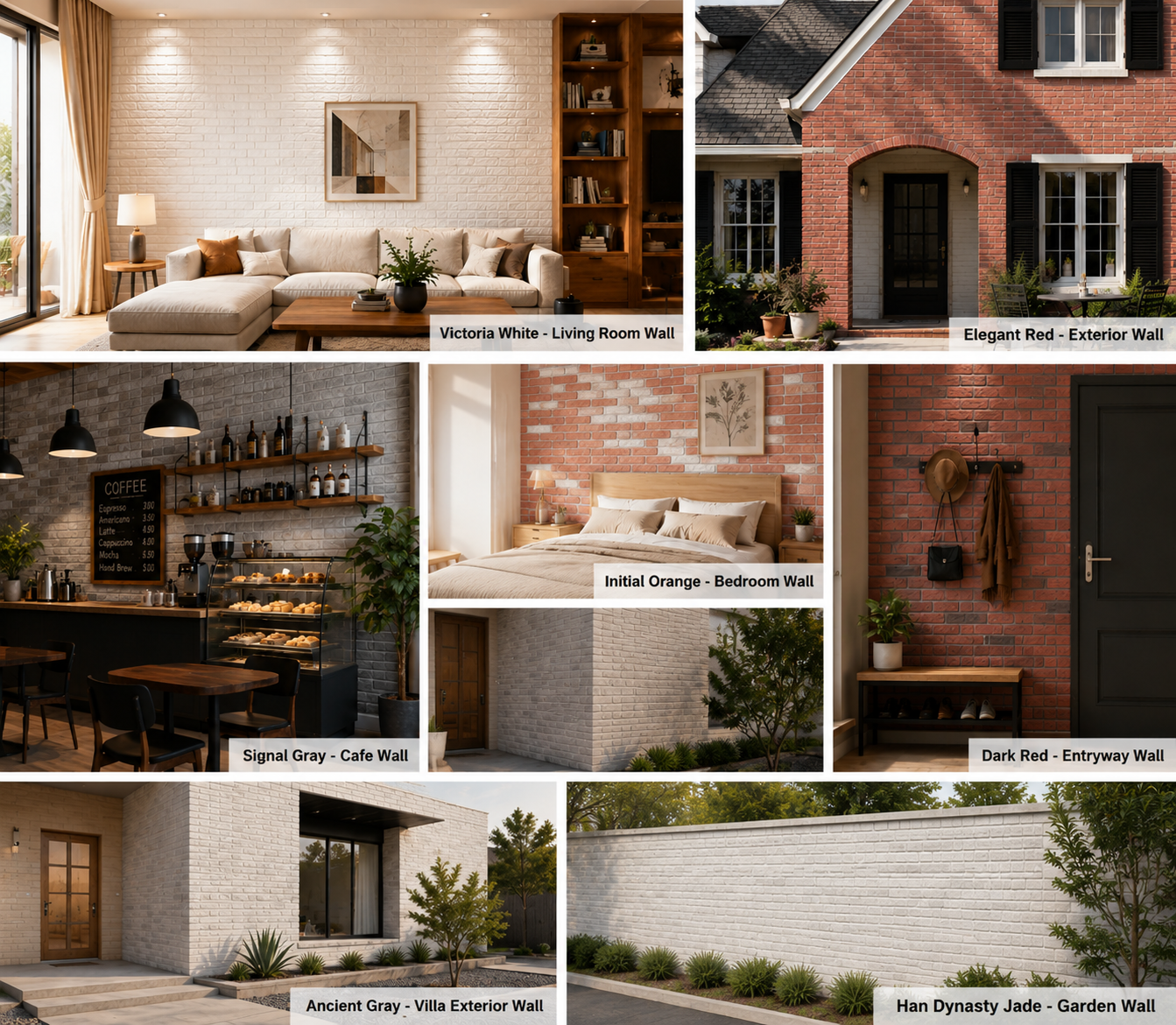 PU Stone Faux Cultural Bricks Polyurethane 3D Background Wall Panel For Villa Garden