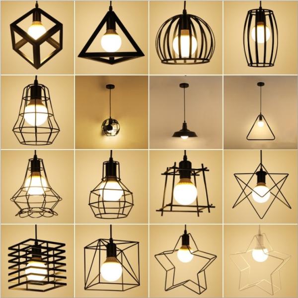 LOFT WROUGHT IRON Single-head LED Pendant Lamp, for restaurants , bars, cafes, shops, etc.