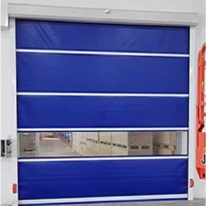 High-Performance PVC Industrial High Speed Door Optional Viewing Window For Production Lines