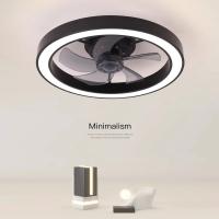 Mayorista Ventilador Moderno Silencioso Dormitorio Ventilador Luz Protección Ocular Espectro Completo Invisible Salón Estudio Comedor Ventilador Luz
