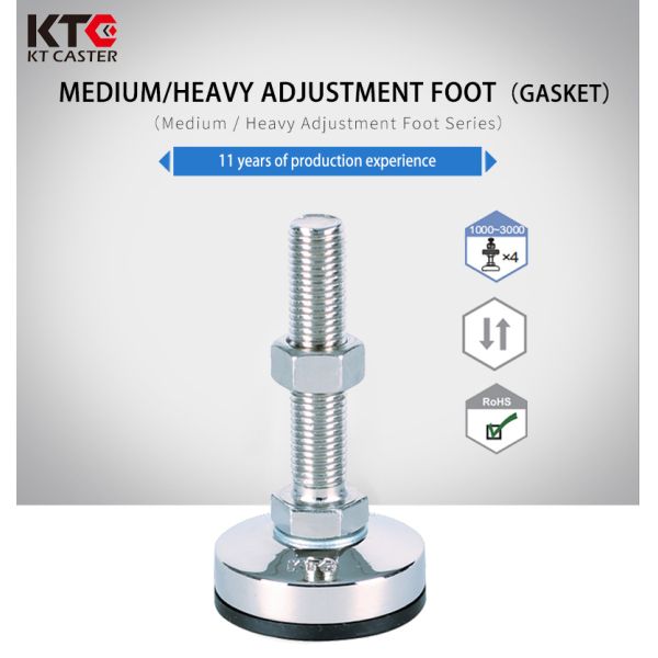 Vernickeln Treatment M16 Industrial Leveling Feet Cushioning Type