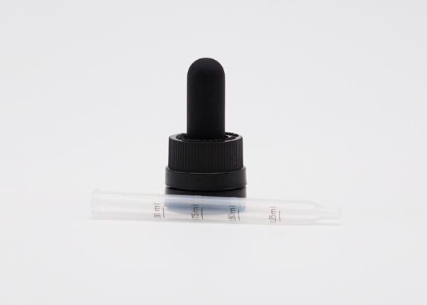 fechamento de alumínio de superfície liso de 18mm Matte Black Child Proof Dropper