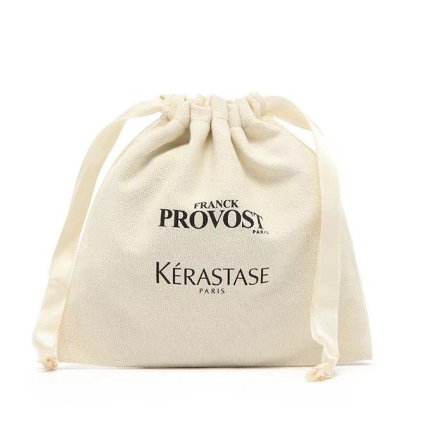 Natural Cotton Drawstring Dust Bag With Waterproof Cloth For School Bag Trolley Packaging