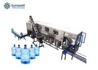 Máquina que capsula del relleno de 5 galones que se lava de la botella del agua automática del barril