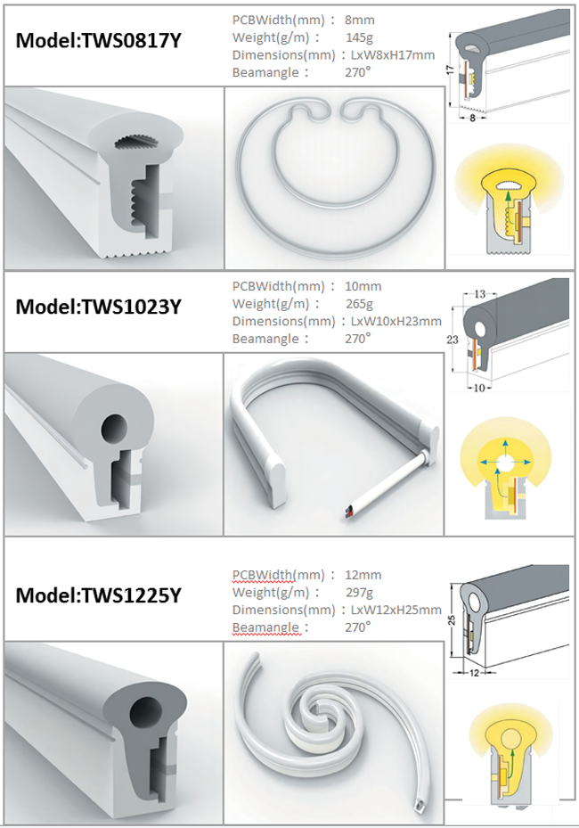 Гибкая трубка 12×12mm силикона СИД для неонового ODM OEM светов СИД