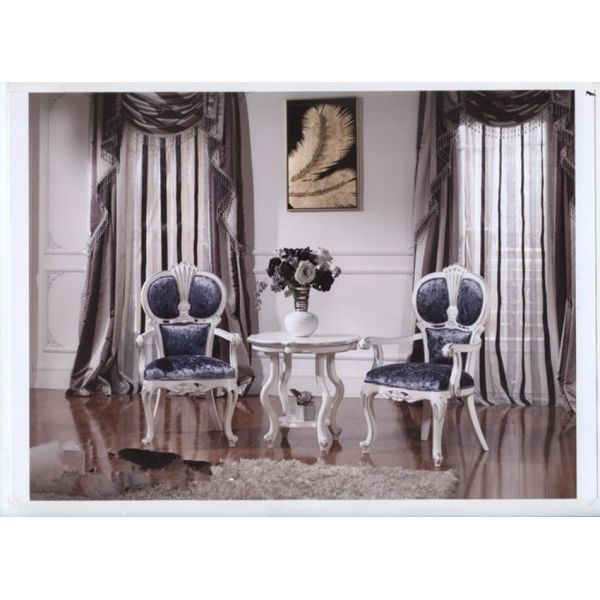 Blue Gold Velvet Modern Classic Leisure Armchair For Noble