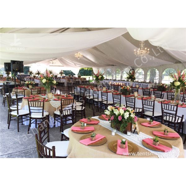 Transparent PVC Fabric Cover Luxury Wedding Tents for Parties With Aluminum Alloy Frame