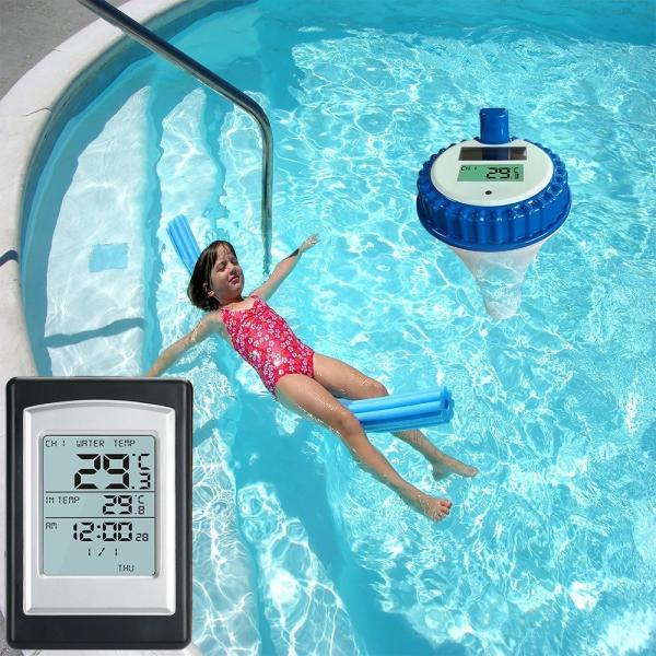 WT0124 Customized End Wireless Swimming Pool Floating Thermometer Waterproof Long Lasting