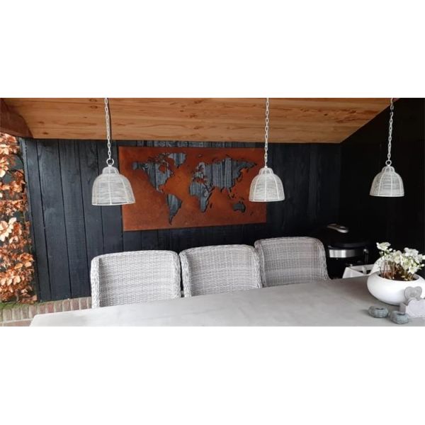 Искусство стены карты мира металла Corten комнаты прожития спальни украшения ржавое