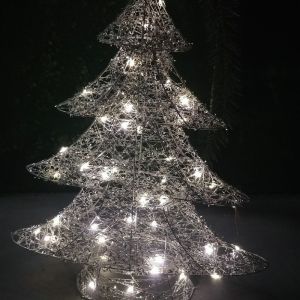 Seven-color Christmas tree decoration LED copper wire light string, European-style street stall light, new style festival LED Christmas tree light.