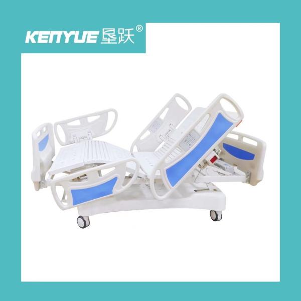 Hospital Furniture Electric Nursing Bed Blue Five Function Adjustable