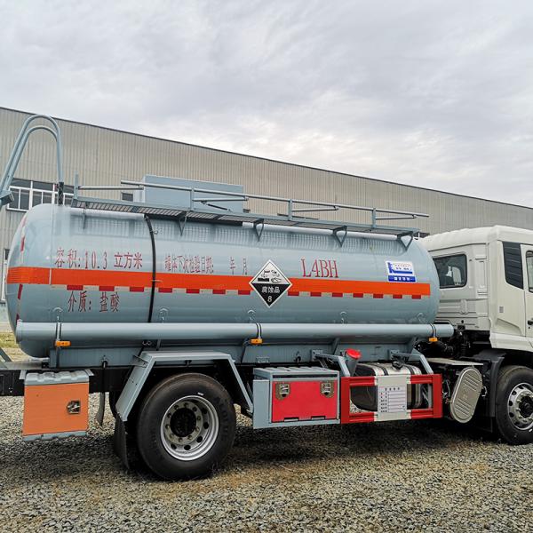 10.3m3 Cargo Truck Dongfeng Tianjin 4*2 Corrosive Tank Truck EURO 6 Emission Standard