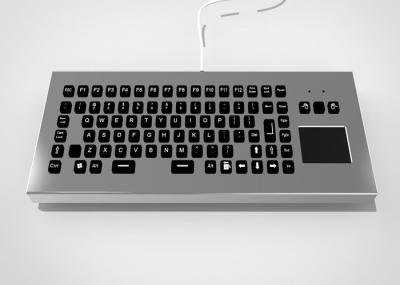 Backlit USB PS/2 Rugged Desktop Metal Keyboard With Function Keys and Touchpad