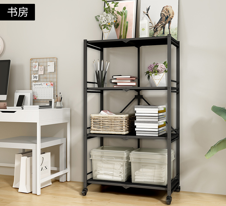 Floor 100kg Loading Five Storey Steel Kitchen Basket Rack