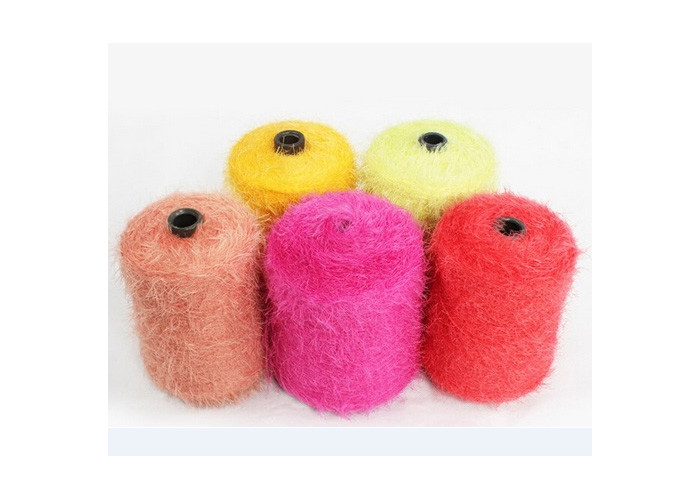 Muiti Color Polyamide / Nylon Fancy Knitting Yarn , Fancy Feather Yarn For Weaving