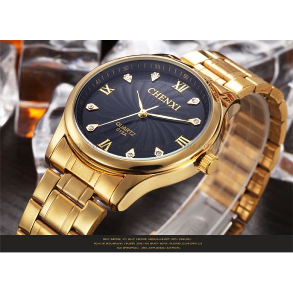 013 Full Gold Stainless Steel Watches Man Watch Quartz Watch Casual Dress Watch Roma Watch