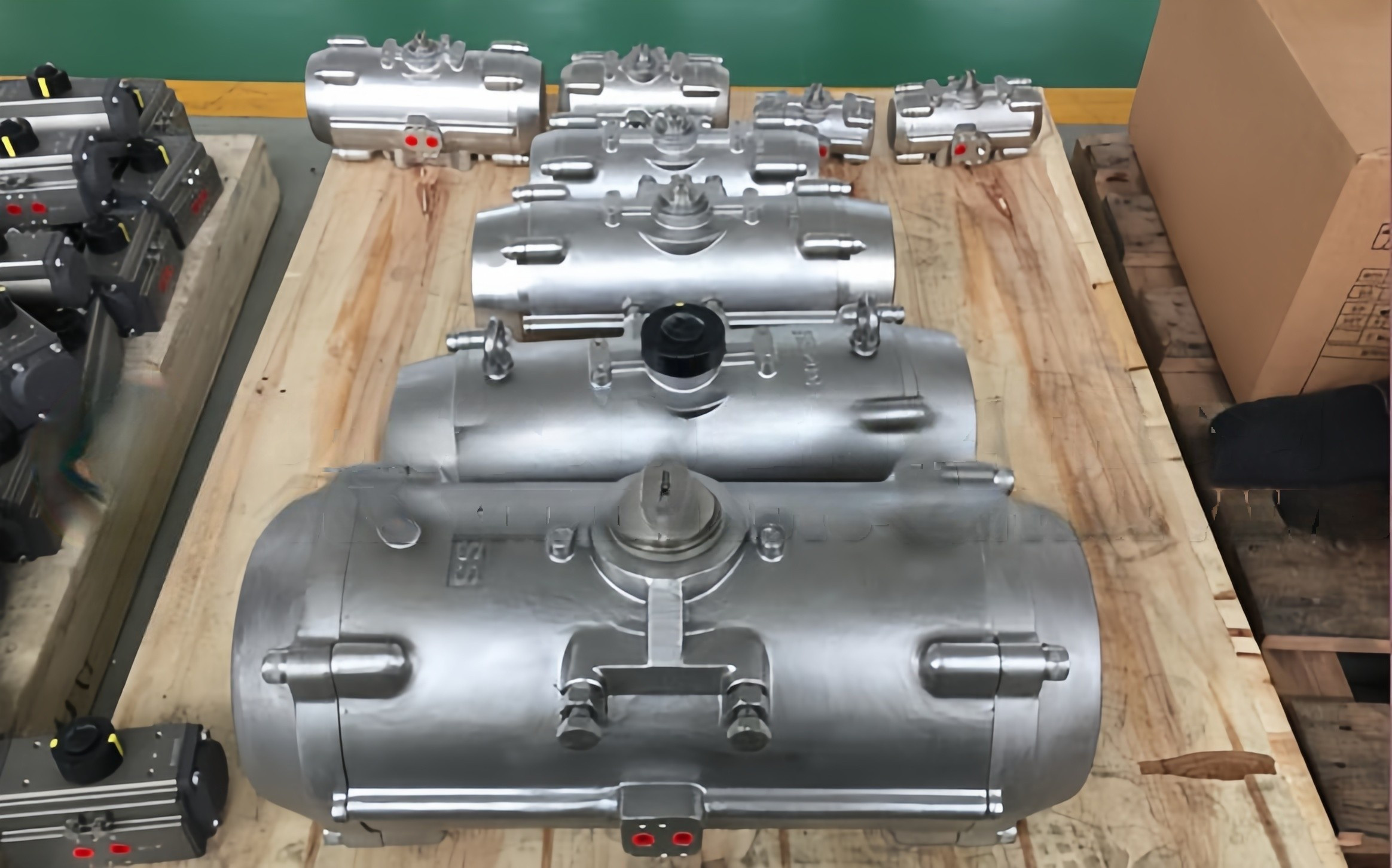Hard Anodizing 90 Degree Pneumatic Actuator SS304 / SS316 Air Valve Actuators
