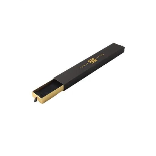 OEM Black Cardboard Drawer Boxes 157gsm 500gsm For Wig Packaging