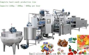 linha de produção máquina comercial industrial dos doces 300kg/h duros da produç
