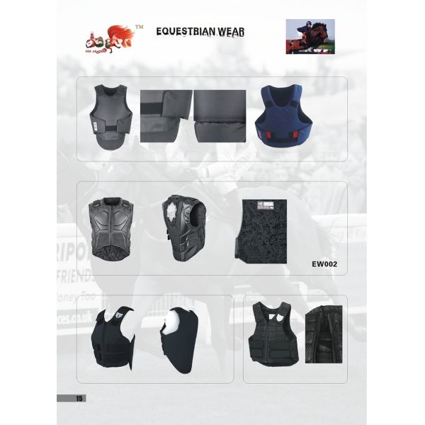 Сертифицированный детский чёрный жилет из пены для активной конной езды