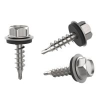 5.5x75mm ISO DIN15480 HEX With Flange Self Drilling Screws With EPDM Washer