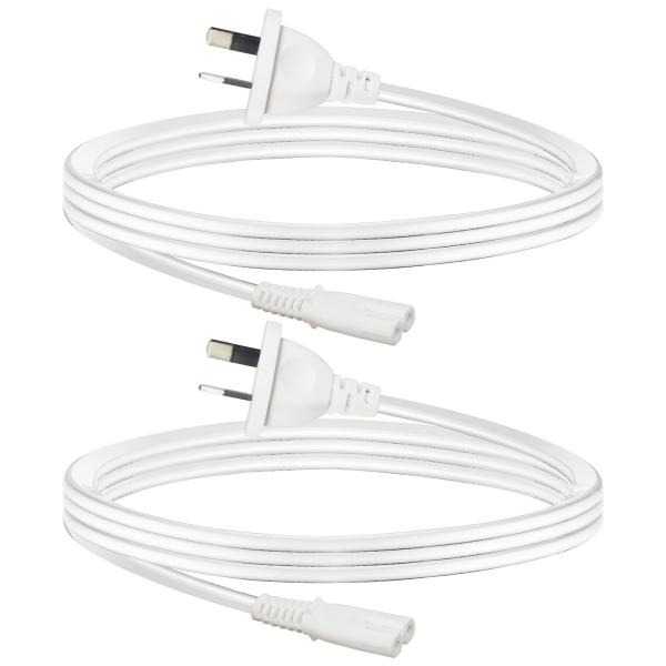 SAA to IEC C7 Power Cord 2-Pin AU Plug 1M White ROHS Certified