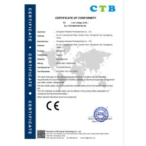ZHONGSHAN MEDADO PHOTOELECTRICITY CO.,LTD Сертификации