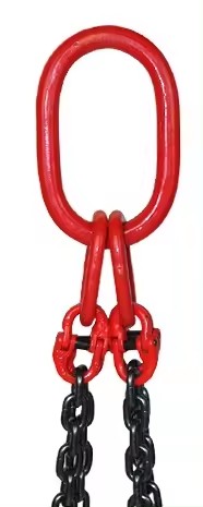 Load Lifting Chain Sling 4 Legs Black Towing Tie Chains Rigging for Heavy Loads