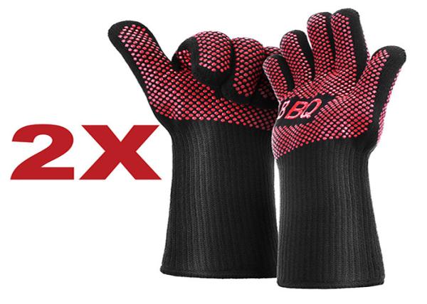 Custom Logo Bbq Grill Gloves , Oven Proof Gloves For Kitchen Cooking