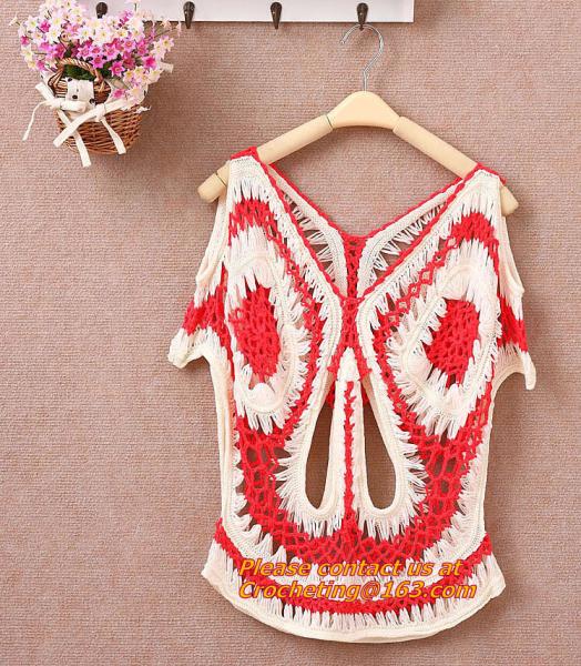 Blouse, Women, Hollow Out, Loose, Beach Crochet, Bikini, Blouses, Long Sleeve, Maxi Shirts