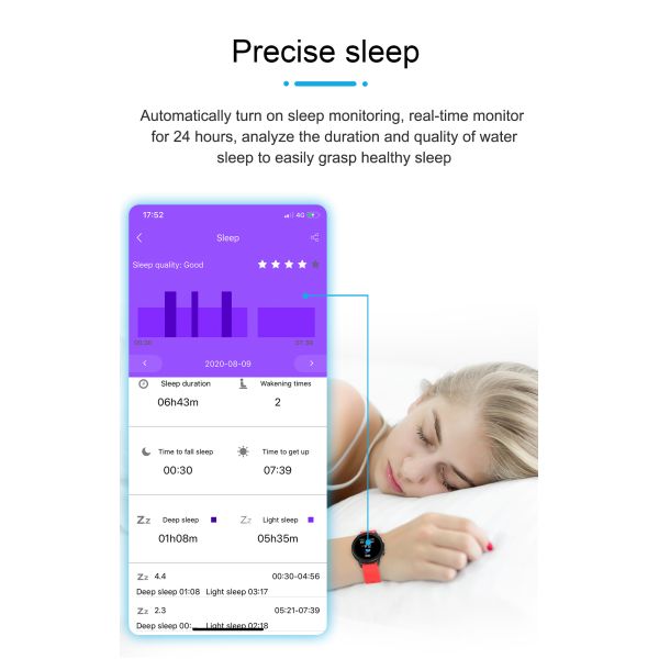 bandes de moniteur de tension artérielle de Smartwatch 200mAh d'écran tactile du sport 240X240