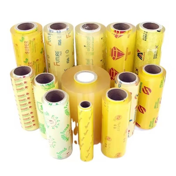 Food Grade Cling Film Roll Food Fresh Keeping Plastic Wrap Cling Film For Fresh Fruit And Vegetable Packaging