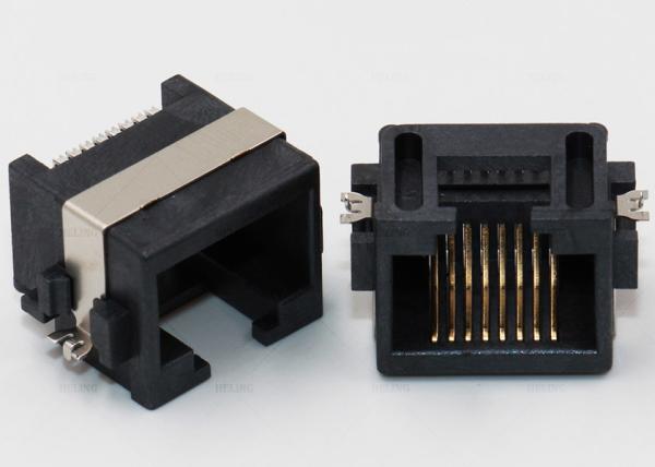 Trava acima de 90 graus 8P8C único SMT portuário RJ45 LAN Jack